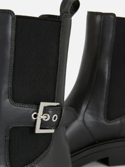 Chelseaboots Aus Kunstleder Mit Eckigem Zehenbereich