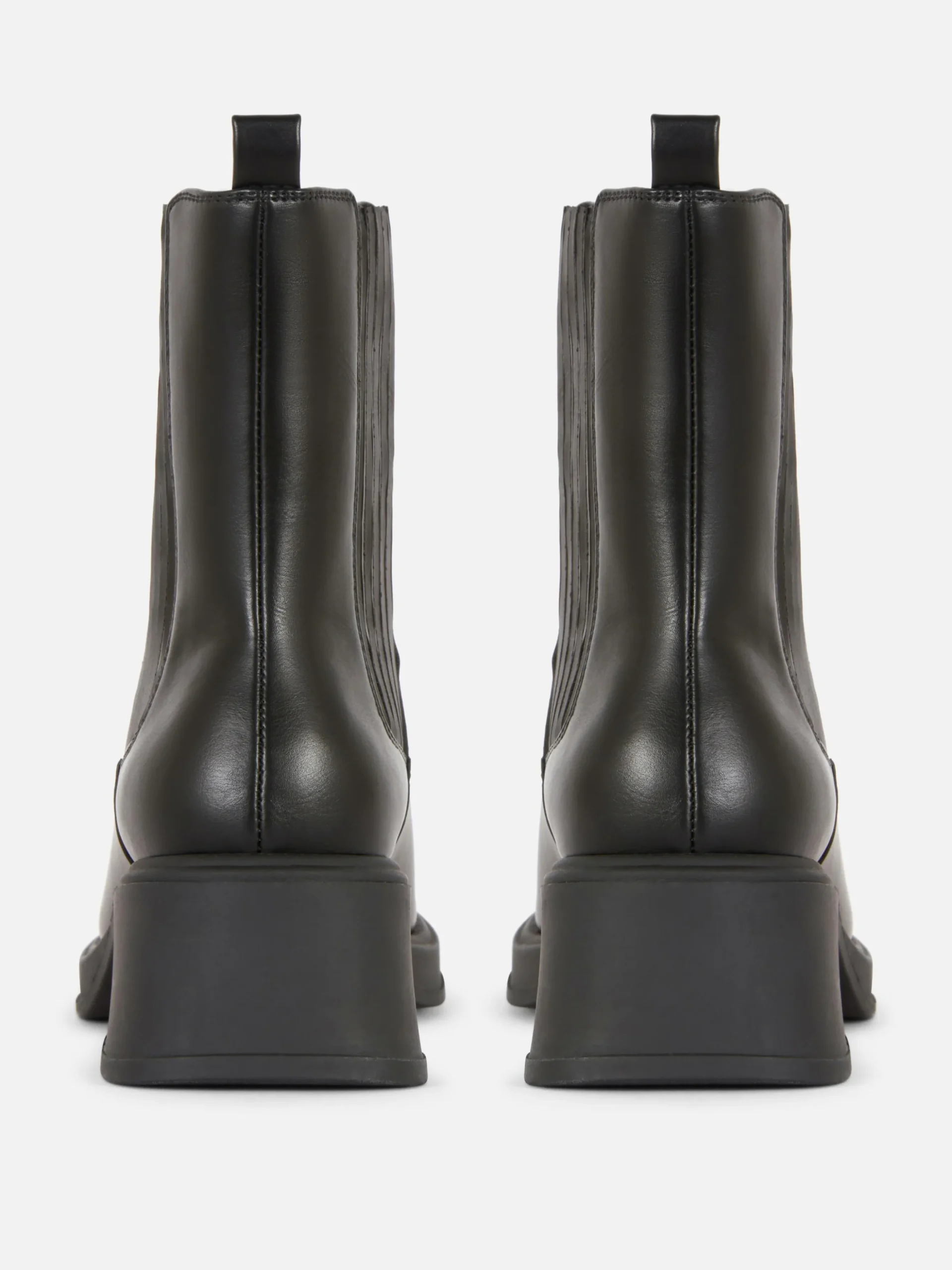 Chelsea-Stiefeletten Mit Blockabsatz