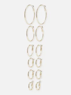 Creolen In Verschiedenen Größen, 6er-Pack