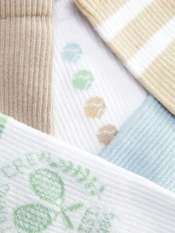 Crew-Socken Mit Grafik, 5er-Pack