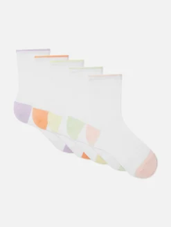Crew-Socken Mit Kontrastsaum, 5er-Pack