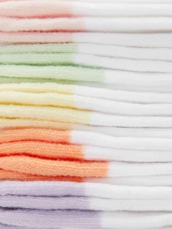 Crew-Socken Mit Kontrastsaum, 5er-Pack