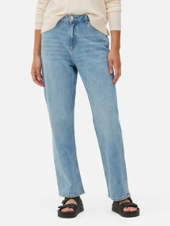 Denim Jeans Mit Geradem Bein