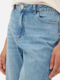 Denim Jeans Mit Geradem Bein