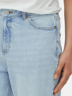 Denim Jeans Mit Geradem Bein