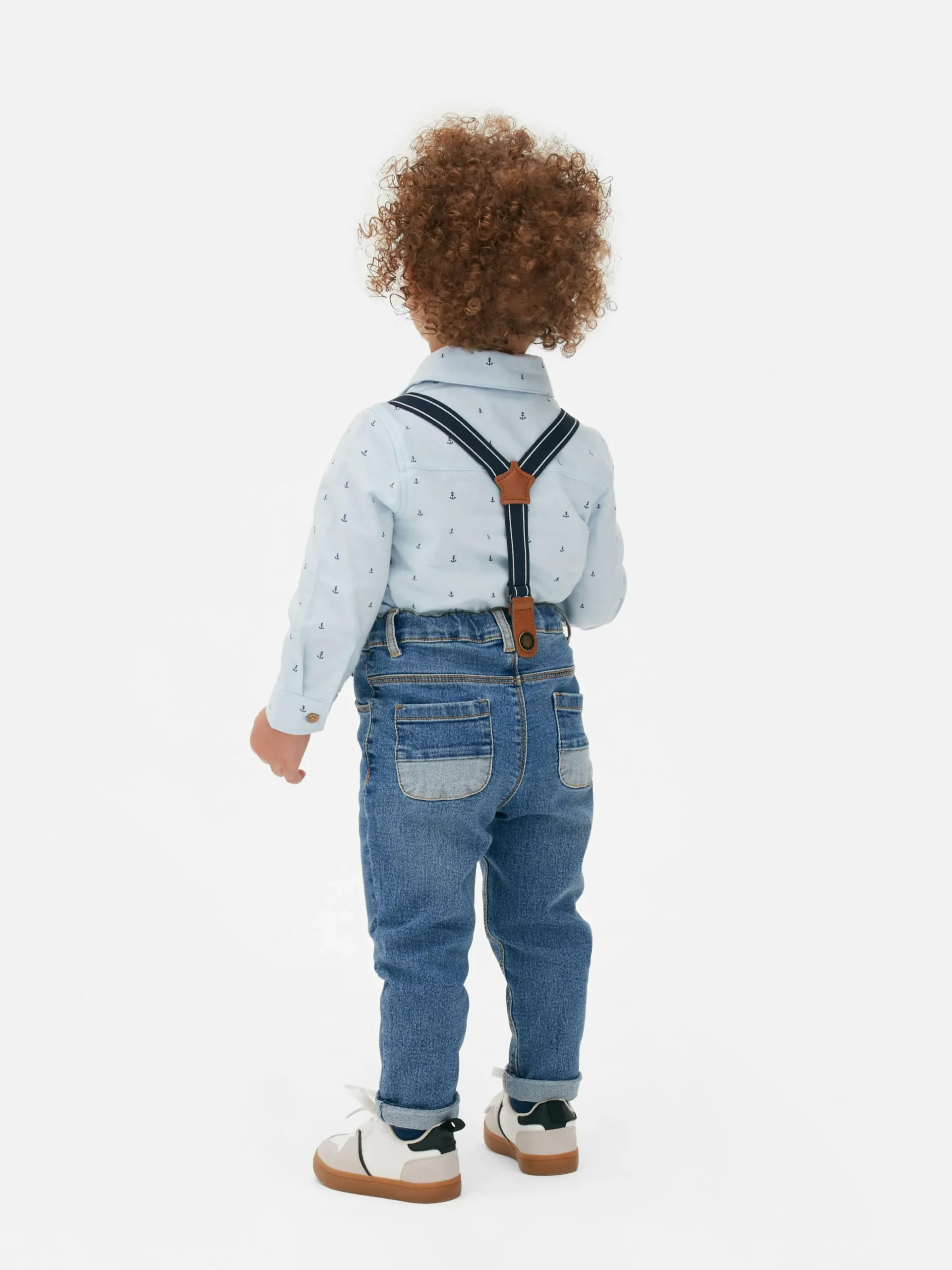 Denim-Jeans Mit Hosenträgern