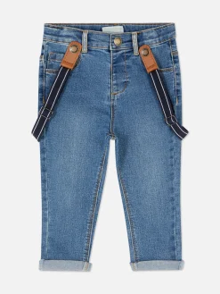 Denim-Jeans Mit Hosenträgern