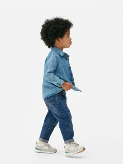 Denim-Jeans Mit Umschlag