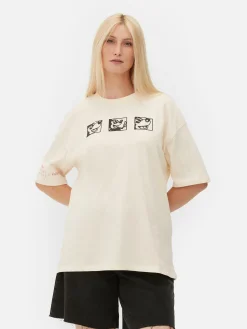 „Disney Mickey Maus X Keith Haring“ T-Shirt Im Oversized-Look