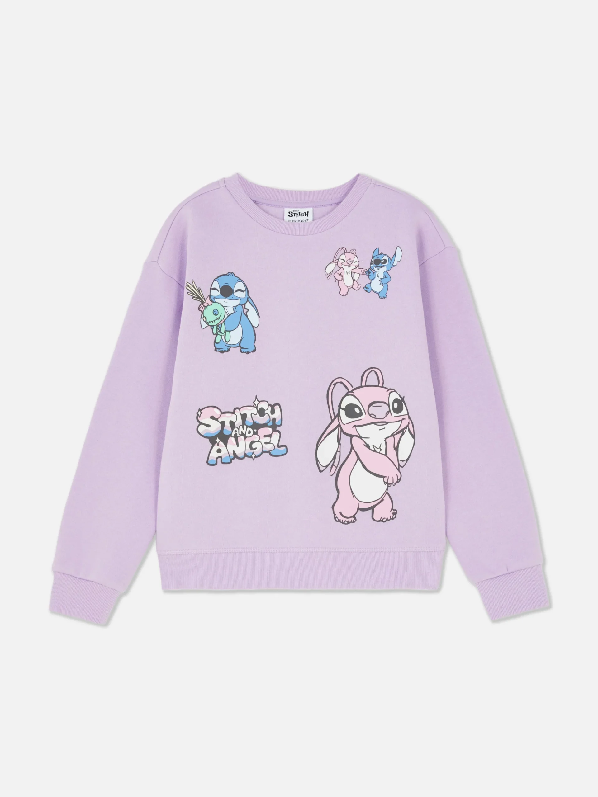 „Disney Stitch & Engel“ Sweatshirt Mit Rundhalsausschnitt