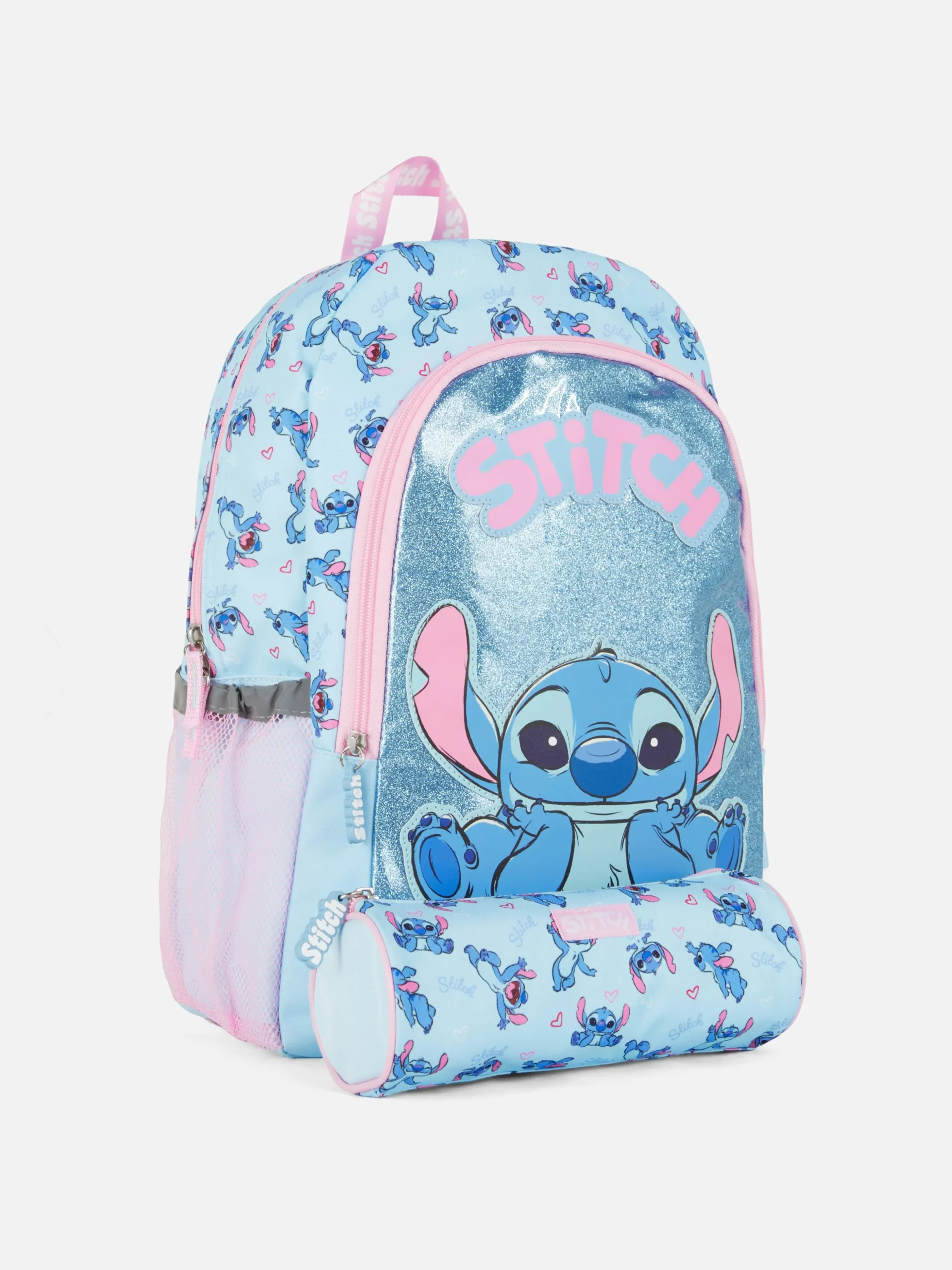 „Disney Stitch“ Schulrucksack Und Federmäppchen