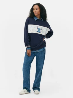 „Disney Stitch“ Sweatshirt Mit Kontrasttext