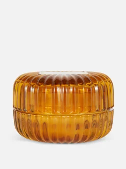 Duftkerze In Geriffeltem Glas