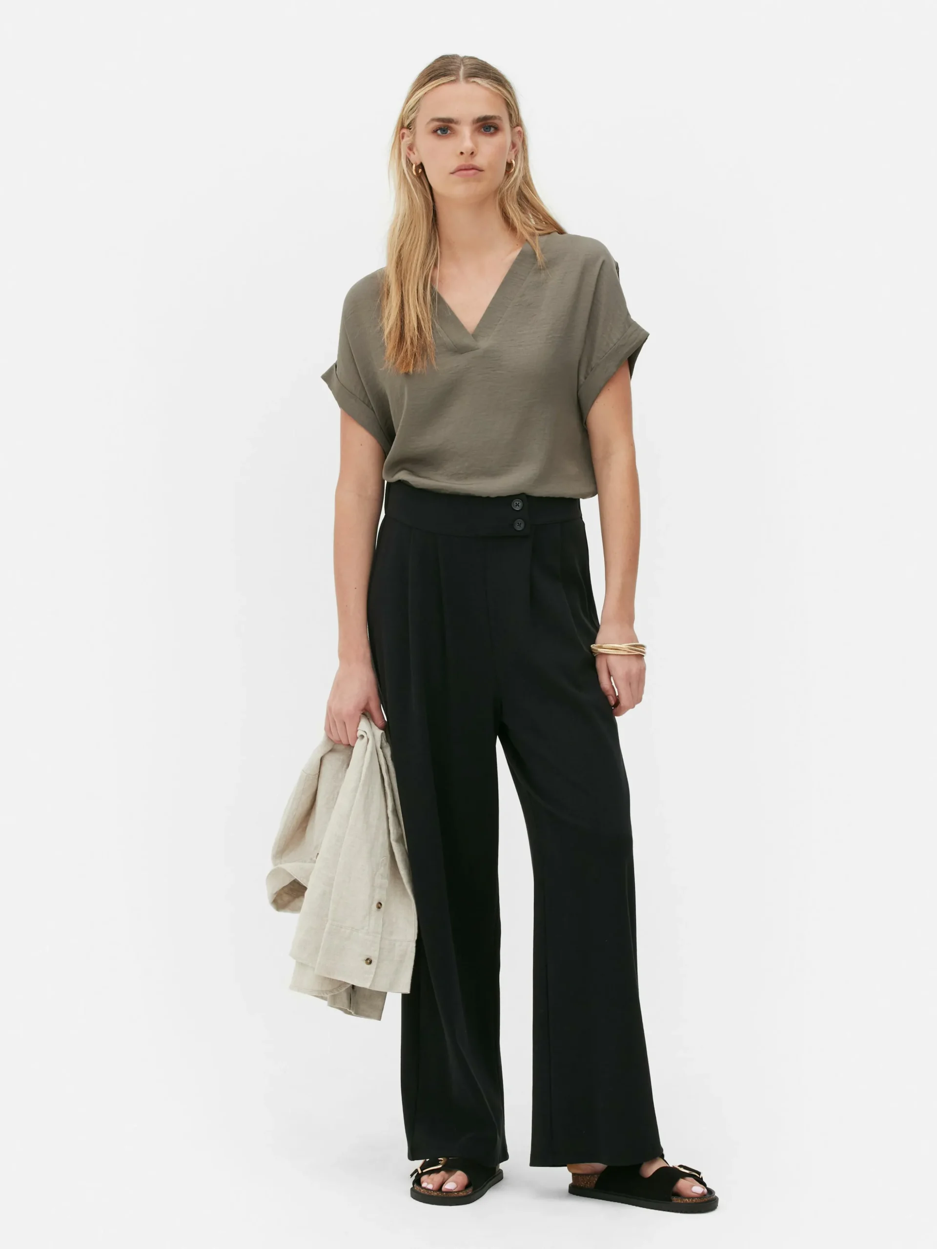 Elegante Jogginghose Mit Geradem Bein