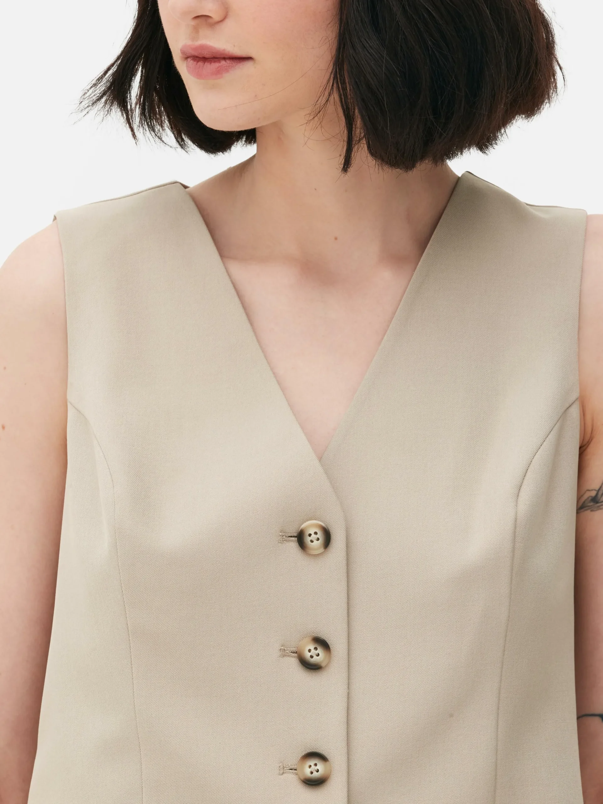 Elegante Weste Mit Knopfleiste