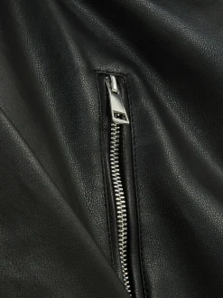 Essential Bikerjacke Aus Kunstleder