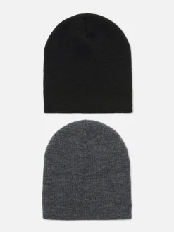 Feinstrick-Beanies, 2er-Pack