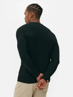 Feinstrickpullover Mit Rundhalsausschnitt