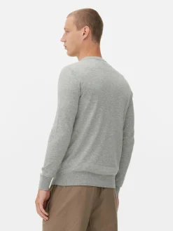 Feinstrickpullover Mit Rundhalsausschnitt