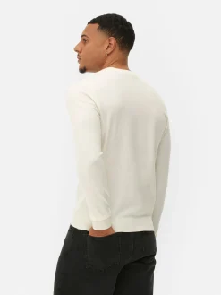 Feinstrickpullover Mit Rundhalsausschnitt