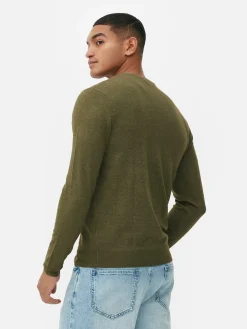 Feinstrickpullover Mit Rundhalsausschnitt