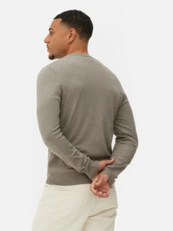 Feinstrickpullover Mit Rundhalsausschnitt