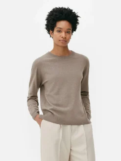 Feinstrick-Rundhalspullover