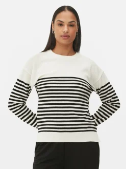 Feinstrick-Rundhalspullover