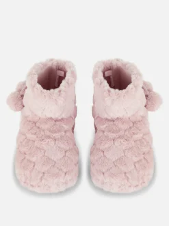 Flauschige Hausstiefel Mit Bommeln