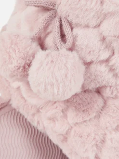 Flauschige Hausstiefel Mit Bommeln