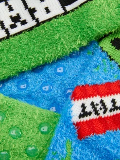 Flauschige Minecraft-Socken, 2er-Pack