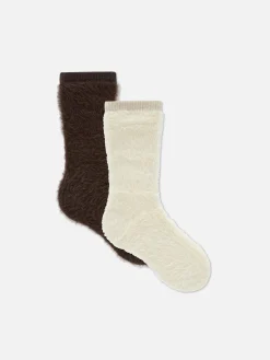 Flauschige Socken, 2er-Pack