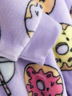 Fleece-Einteiler Mit Food-Muster