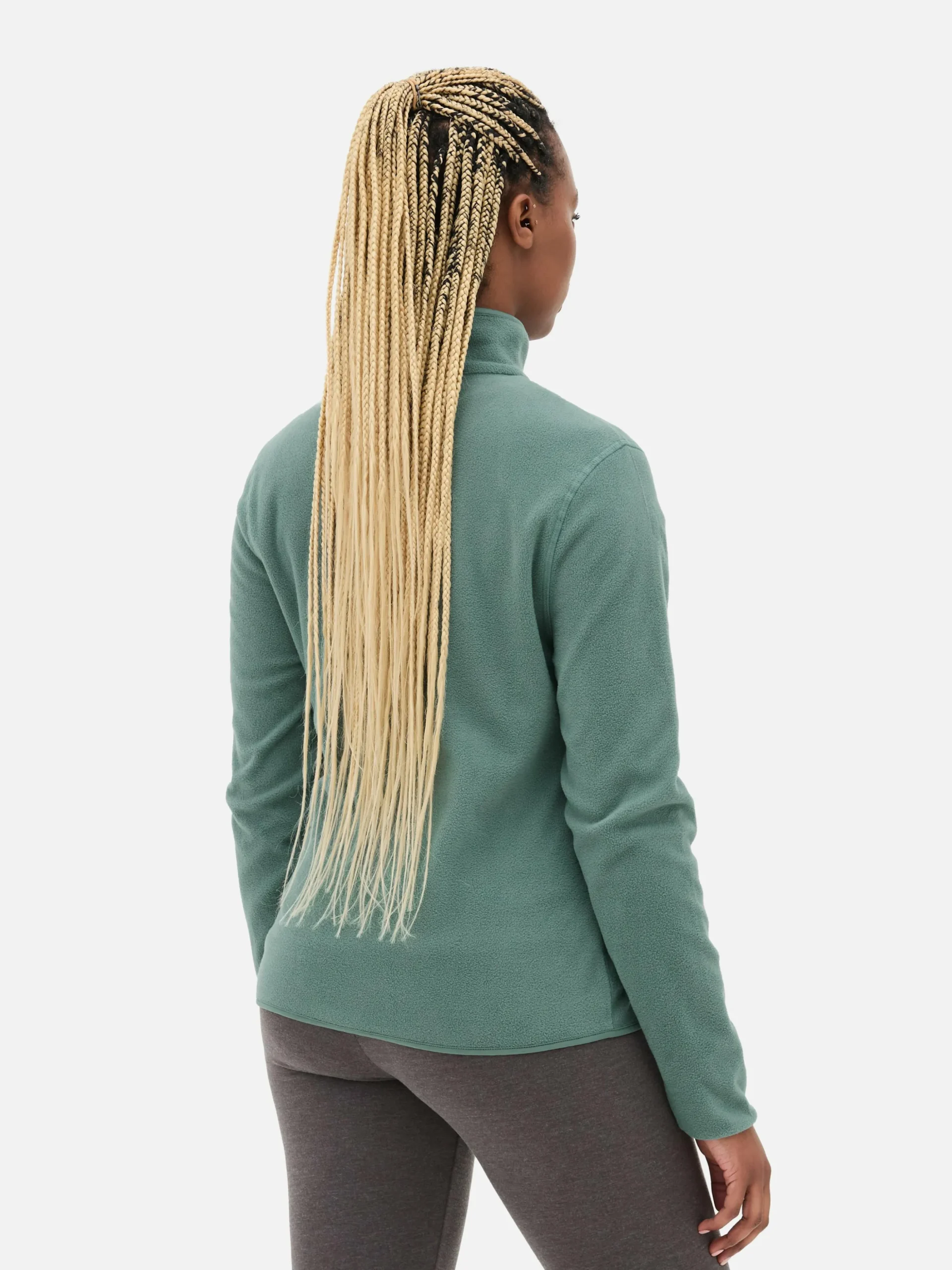 Fleecejacke Mit Halbem Reißverschluss