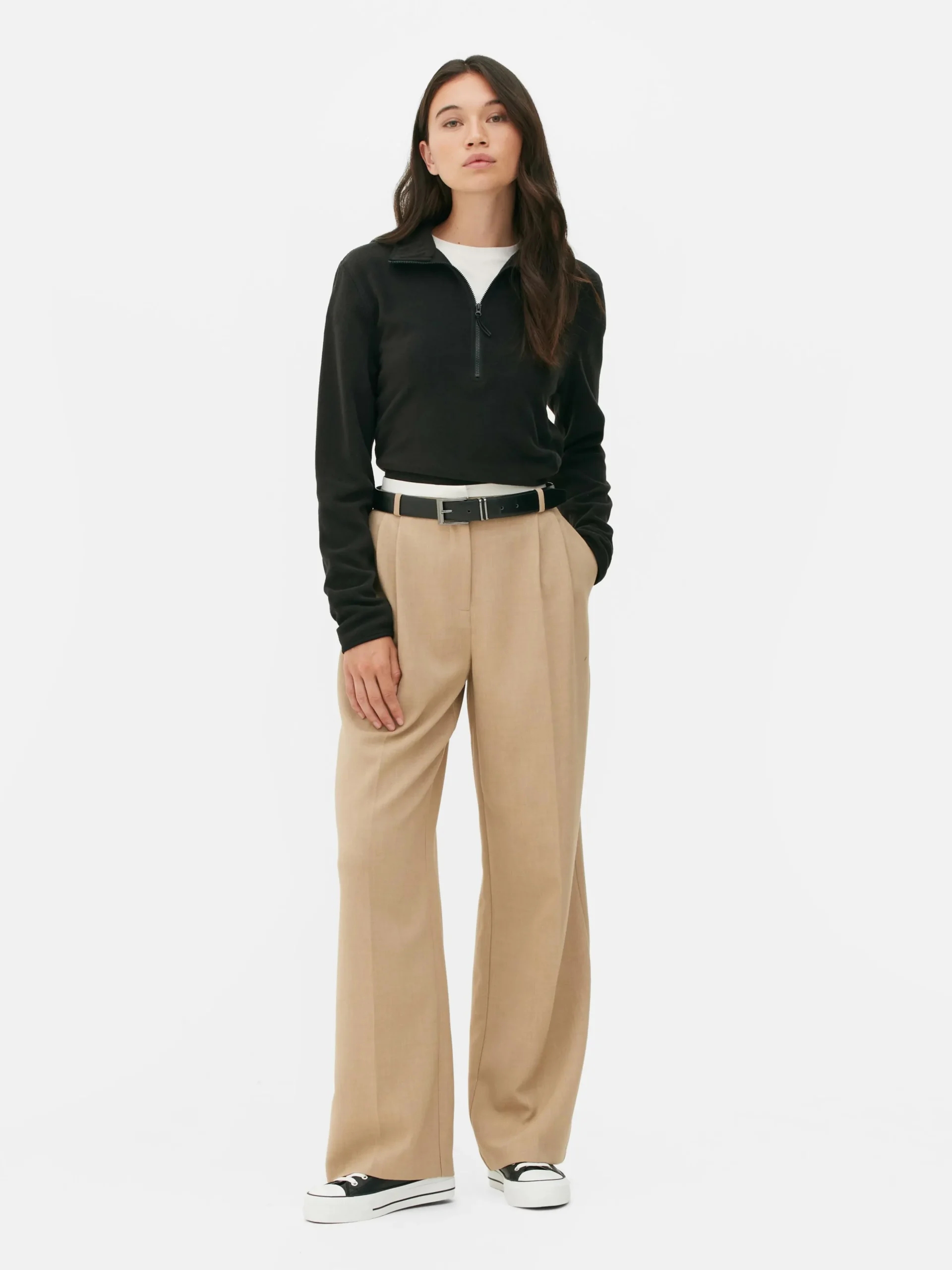 Fleecejacke Mit Halbem Reißverschluss