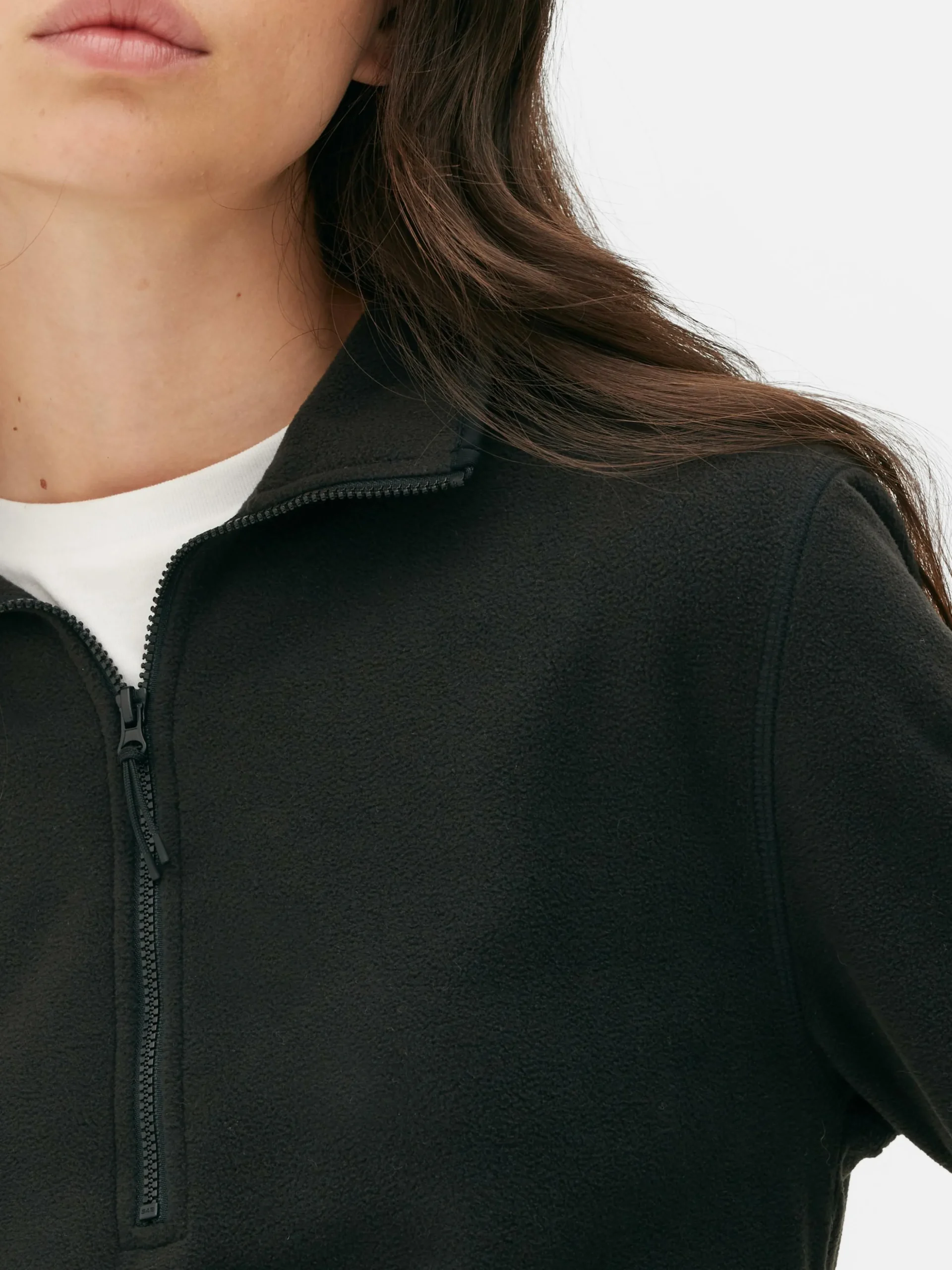 Fleecejacke Mit Halbem Reißverschluss