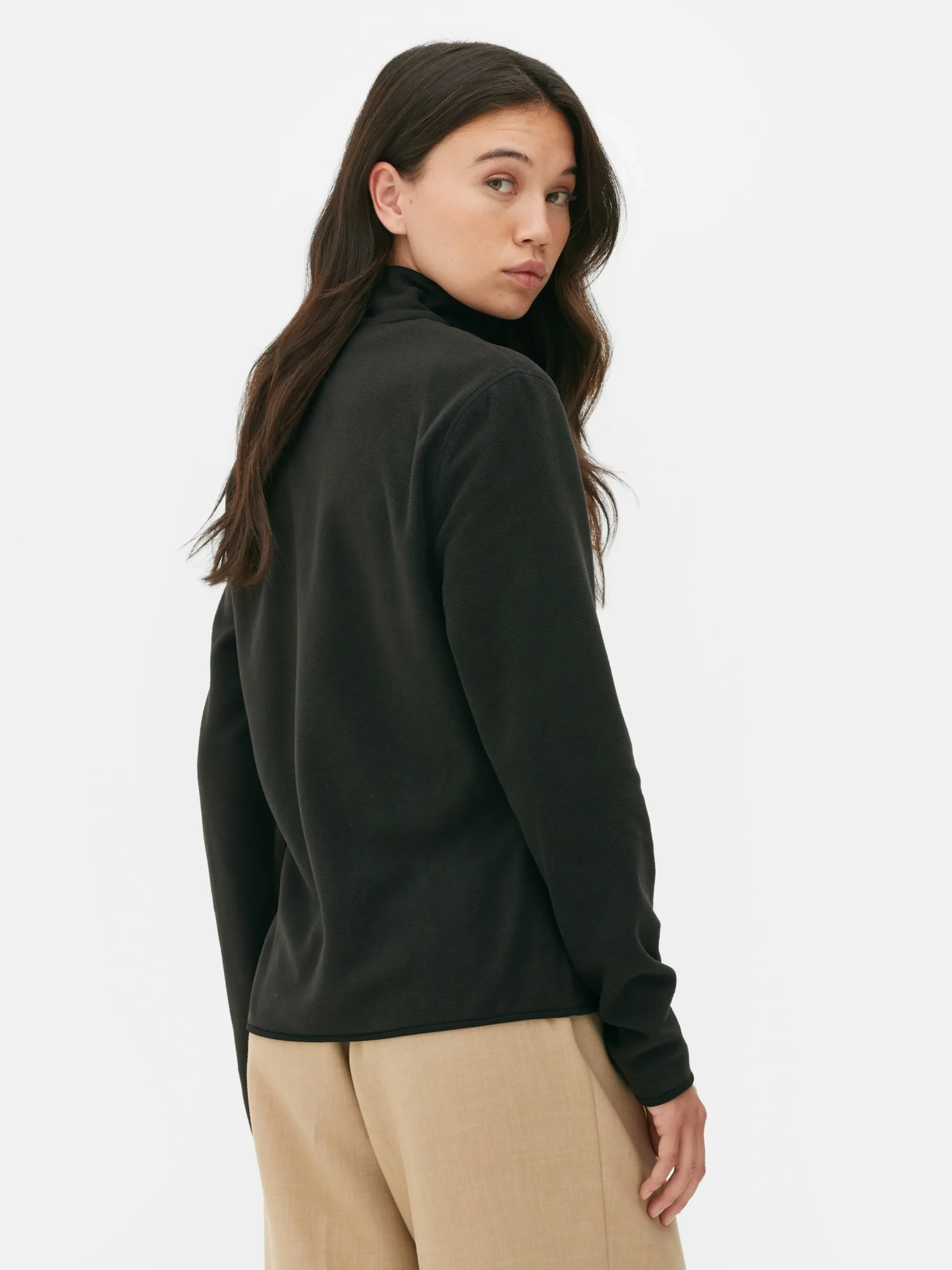 Fleecejacke Mit Halbem Reißverschluss