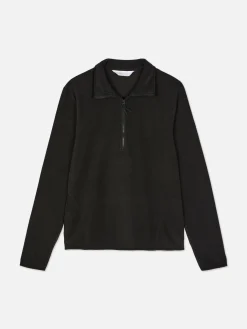 Fleecejacke Mit Halbem Reißverschluss