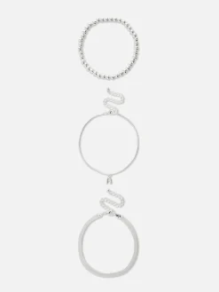 Fußkette Mit Initiale & Unendlichkeitssymbol, 3er-Pack