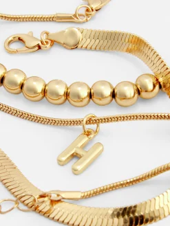 Fußkette Mit Initiale & Unendlichkeitssymbol, 3er-Pack