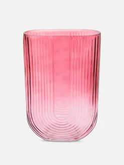 Gebogene Art-Deco-Glasvase