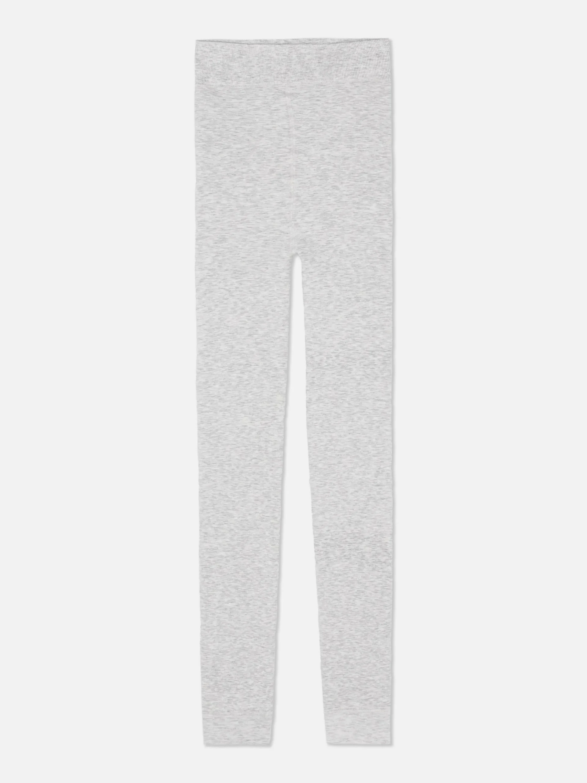 Gefütterte, Melierte Leggings Aus Samt