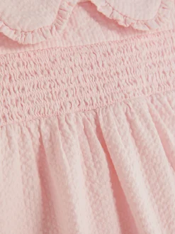 Gekräuselte Bluse Mit Kragen