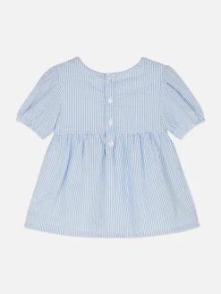 Gekräuselte Hängerbluse Mit Streifenmuster