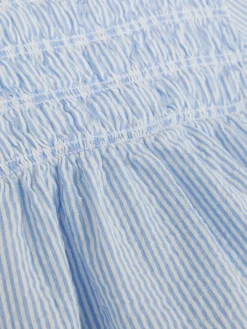 Gekräuselte Hängerbluse Mit Streifenmuster