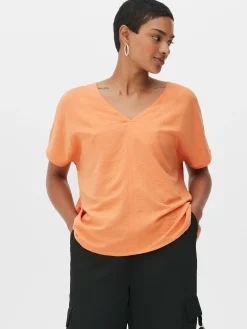 Gerade Geschnittene Tunika Mit V-Ausschnitt