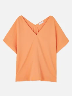 Gerade Geschnittene Tunika Mit V-Ausschnitt