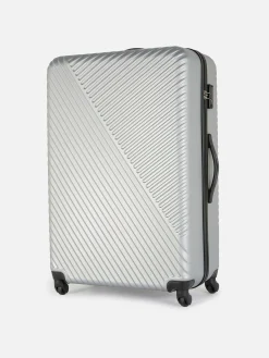 Geriffelter Hartschalenkoffer Mit Vier Rädern