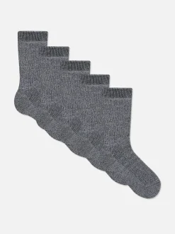 Gerippte Crew-Socken, 5er-Pack