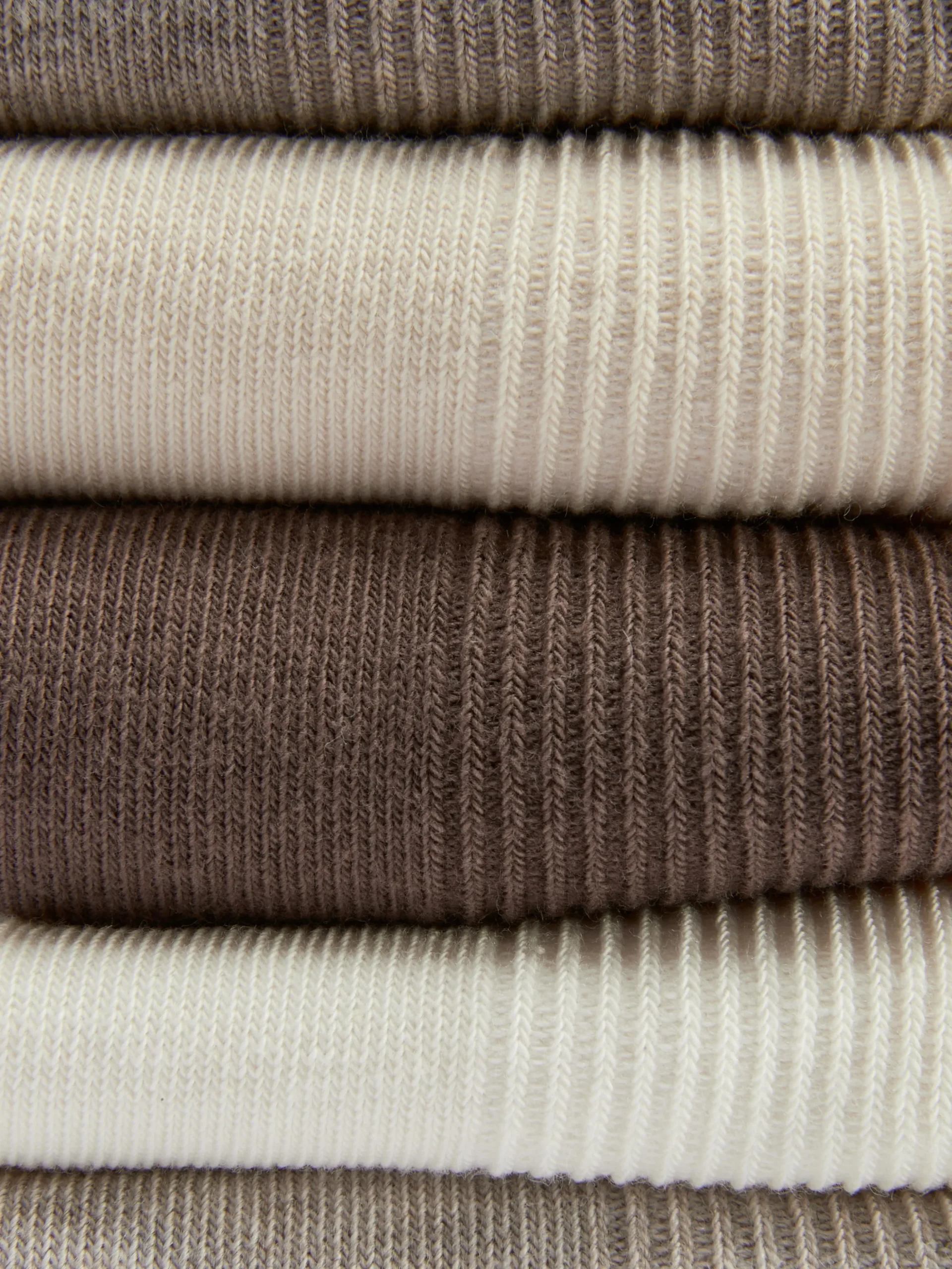 Gerippte Crew-Socken, 5er-Pack